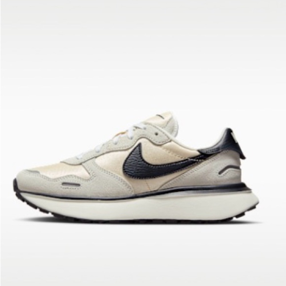 Nike: Phoenix Waffle Sneakers                Women's Cream and Black Sneakers